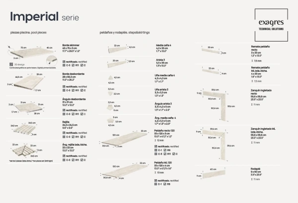 Ступени recto 120 big Imperial Ceniza