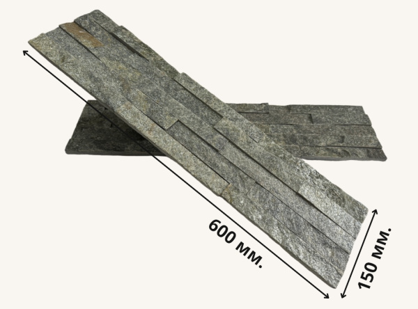 Натуральный камень Pharaon Кварцит зеленый классик 150x600 мм Натуральный камень Pharaon Кварцит зеленый классик 150x600 мм