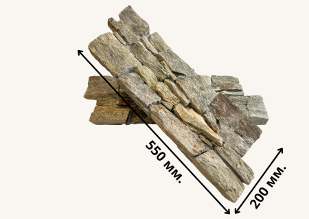 Натуральный камень Pharaon Кварцит серо-зеленый грубый 200x550 мм Натуральный камень Pharaon Кварцит серо-зеленый грубый 200x550 мм