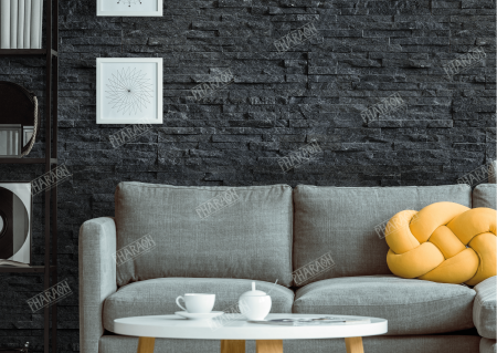 Натуральный камень Pharaon Кварцит чёрный классик 150x600 мм Натуральный камень Pharaon Кварцит чёрный классик 150x600 мм