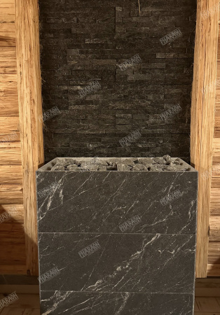 Натуральный камень Pharaon Кварцит чёрный классик 150x600 мм Натуральный камень Pharaon Кварцит чёрный классик 150x600 мм