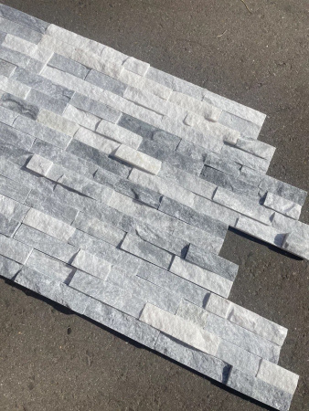 Натуральный камень Pharaon Кварцит бело-серый неоклассик 150x600 мм Натуральный камень Pharaon Кварцит бело-серый неоклассик 150x600 мм