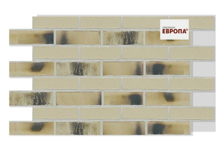 Термопанель Европа Beige Wasserstrich Kohle ППС МК 80 мм