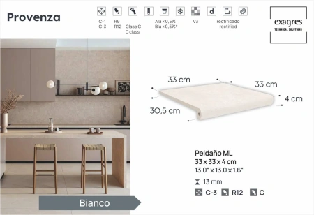 Ступени флорентинер Provenza Bianco