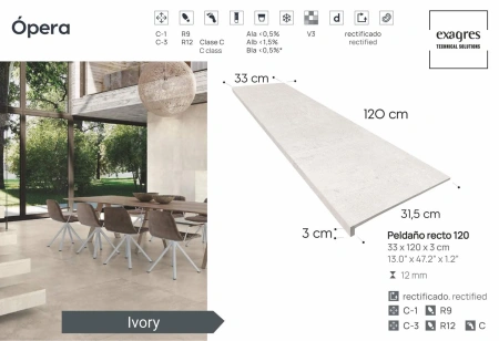 Ступени recto 120 big Opera Ivory