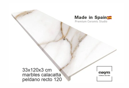 Ступени recto 120 big Marbles Calacatta