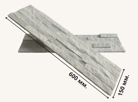 Натуральный камень Pharaon Кварцит белый классик 150x600 мм Натуральный камень Pharaon Кварцит белый классик 150x600 мм