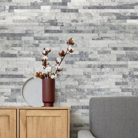 Натуральный камень Pharaon Кварцит бело-серый неоклассик 150x600 мм Натуральный камень Pharaon Кварцит бело-серый неоклассик 150x600 мм