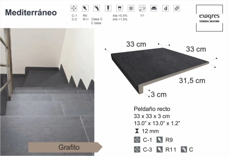 Ступени recto Mediterraneo Grafito