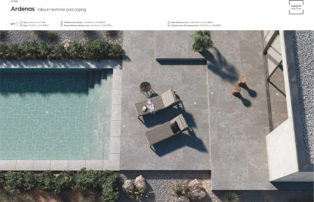 Ступени recto 120 big Ardenas Gris