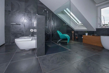 Натуральный камень Pharaon Сланец черный браш 600x600 мм Натуральный камень Pharaon Сланец черный браш 600x600 мм