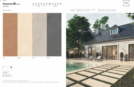 Плитка 60x120x2 Essenza Creta