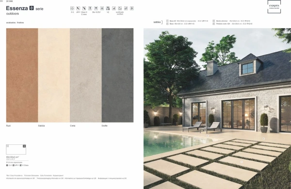 Плитка 60x120x2 Essenza Grafite