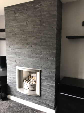 Натуральный камень Pharaon Сланец чёрный классик 150x600 мм Натуральный камень Pharaon Сланец чёрный классик 150x600 мм