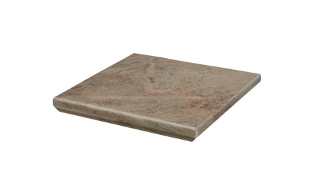 Клинкерная угловая ступень с капиносом Paradyz Mattone Pietra Beige, 330*330*11 мм