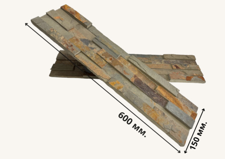 Натуральный камень Pharaon Сланец мультиколор классик 150x600 мм Натуральный камень Pharaon Сланец мультиколор классик 150x600 мм