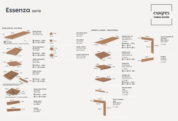 Ступени recto 120 big Essenza Grafite