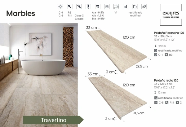 Плитка Marbles Travertino