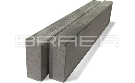Тротуарный бордюр BRAER БР 100.20.8 Color Mix Туман, 1000*80*200 мм