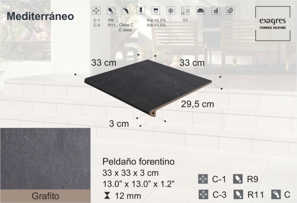 Ступени recto Mediterraneo Grafito