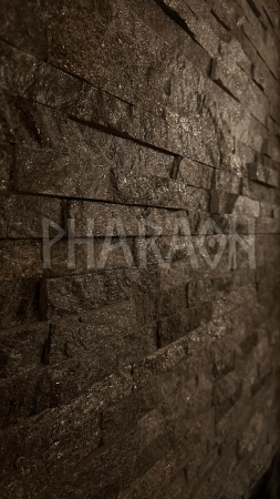 Натуральный камень Pharaon Кварцит чёрный классик 150x600 мм Натуральный камень Pharaon Кварцит чёрный классик 150x600 мм