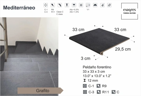 Ступени recto Mediterraneo Grafito