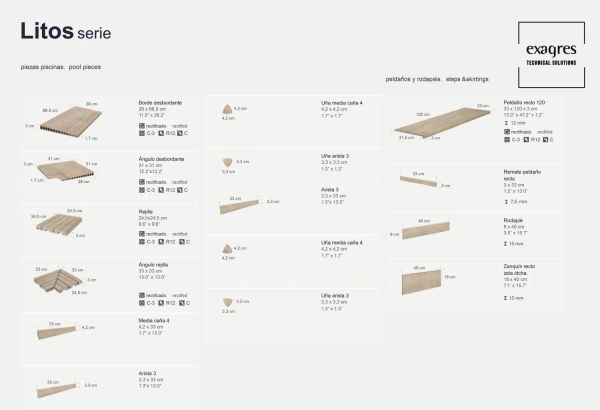 Ступени recto 120 big Litos Sabana
