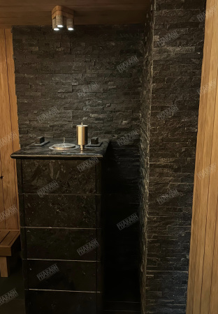 Натуральный камень Pharaon Кварцит чёрный классик 150x600 мм Натуральный камень Pharaon Кварцит чёрный классик 150x600 мм