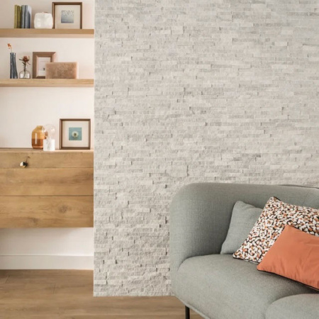 Натуральный камень Pharaon Кварцит белый классик 150x600 мм Натуральный камень Pharaon Кварцит белый классик 150x600 мм