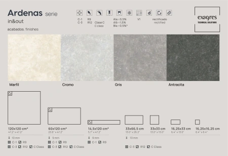 Ступени recto 120 big Ardenas Gris