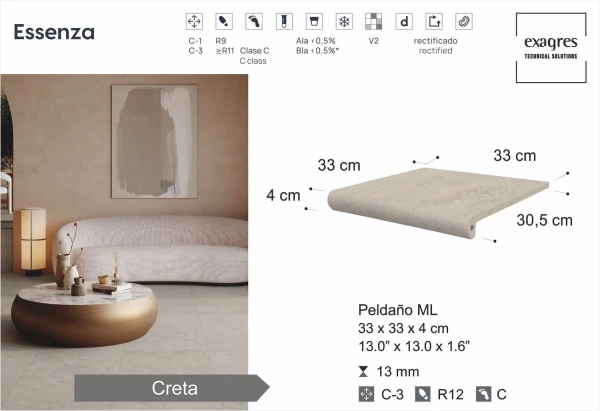 Ступени флорентинер Essenza Creta