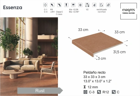 Ступени recto Essenza Rust