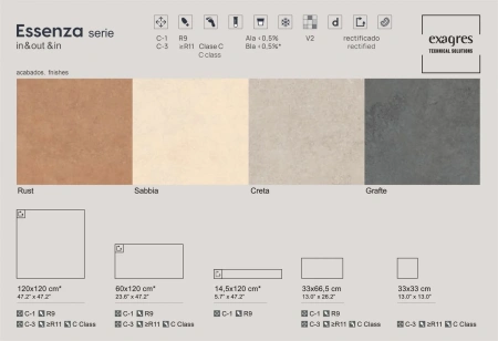 Ступени recto 120 big Essenza Sabbia