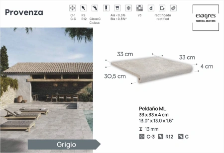 Ступени флорентинер Provenza Grigio