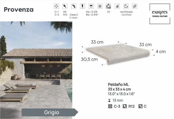 Ступени флорентинер Provenza Grigio