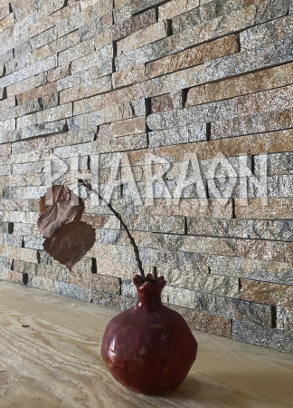 Натуральный камень Pharaon Кварцит мультиколор классик 150x600 мм Натуральный камень Pharaon Кварцит мультиколор классик 150x600 мм