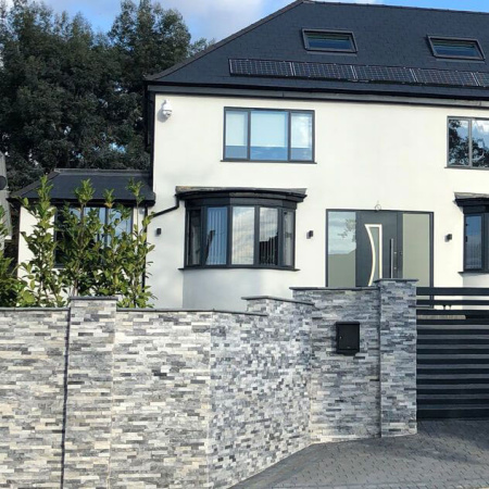 Натуральный камень Pharaon Кварцит бело-серый классик 150x600 мм Натуральный камень Pharaon Кварцит бело-серый классик 150x600 мм