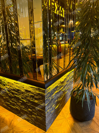 Натуральный камень Pharaon Кварцит чёрный классик 150x600 мм Натуральный камень Pharaon Кварцит чёрный классик 150x600 мм