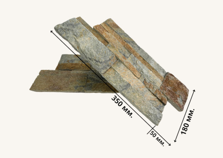 Натуральный камень Pharaon Кварцит мультиколор модерн 180x350 мм Натуральный камень Pharaon Кварцит мультиколор модерн 180x350 мм