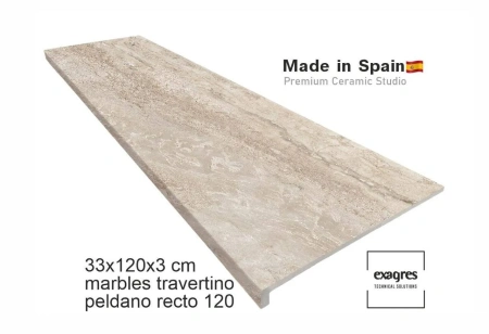 Ступени recto 120 big Marbles Travertino