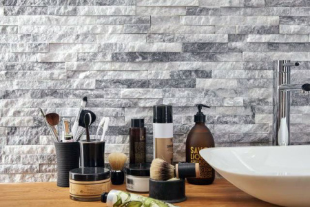 Натуральный камень Pharaon Кварцит бело-серый неоклассик 150x600 мм Натуральный камень Pharaon Кварцит бело-серый неоклассик 150x600 мм