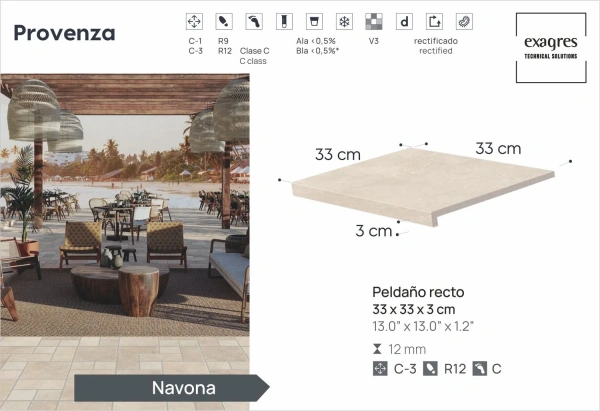 Ступени recto 120 big Provenza Navona