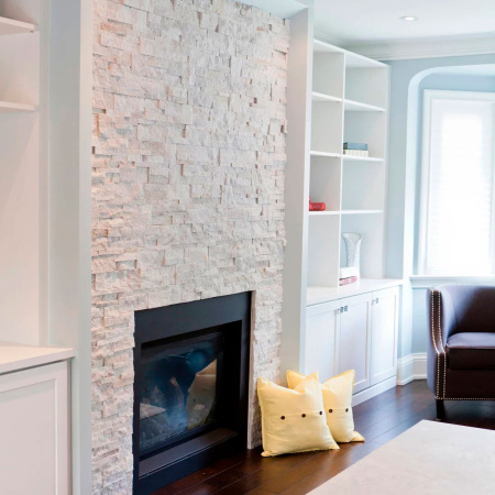 Натуральный камень Pharaon Кварцит белый модерн 180x350 мм Натуральный камень Pharaon Кварцит белый модерн 180x350 мм