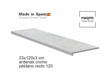 Ступени recto 120 big Ardenas Cromo