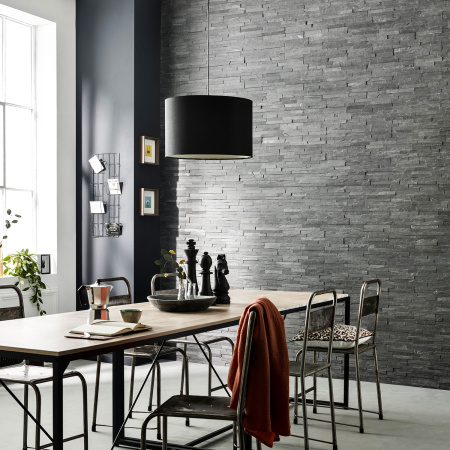 Натуральный камень Pharaon Сланец чёрный классик 150x600 мм Натуральный камень Pharaon Сланец чёрный классик 150x600 мм