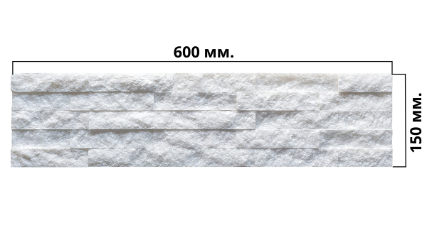 Натуральный камень Pharaon Кварцит белый классик 150x600 мм Натуральный камень Pharaon Кварцит белый классик 150x600 мм