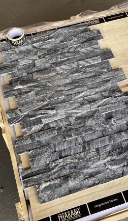 Натуральный камень Pharaon Мрамор древесный серый неоклассик 150x600 мм