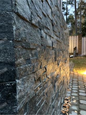 Натуральный камень Pharaon Кварцит черный модерн 180x350 мм Натуральный камень Pharaon Кварцит черный модерн 180x350 мм