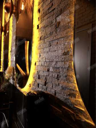 Натуральный камень Pharaon Кварцит чёрный классик 150x600 мм Натуральный камень Pharaon Кварцит чёрный классик 150x600 мм