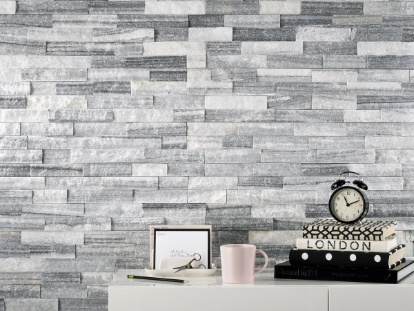 Натуральный камень Pharaon Кварцит бело-серый неоклассик 150x600 мм Натуральный камень Pharaon Кварцит бело-серый неоклассик 150x600 мм